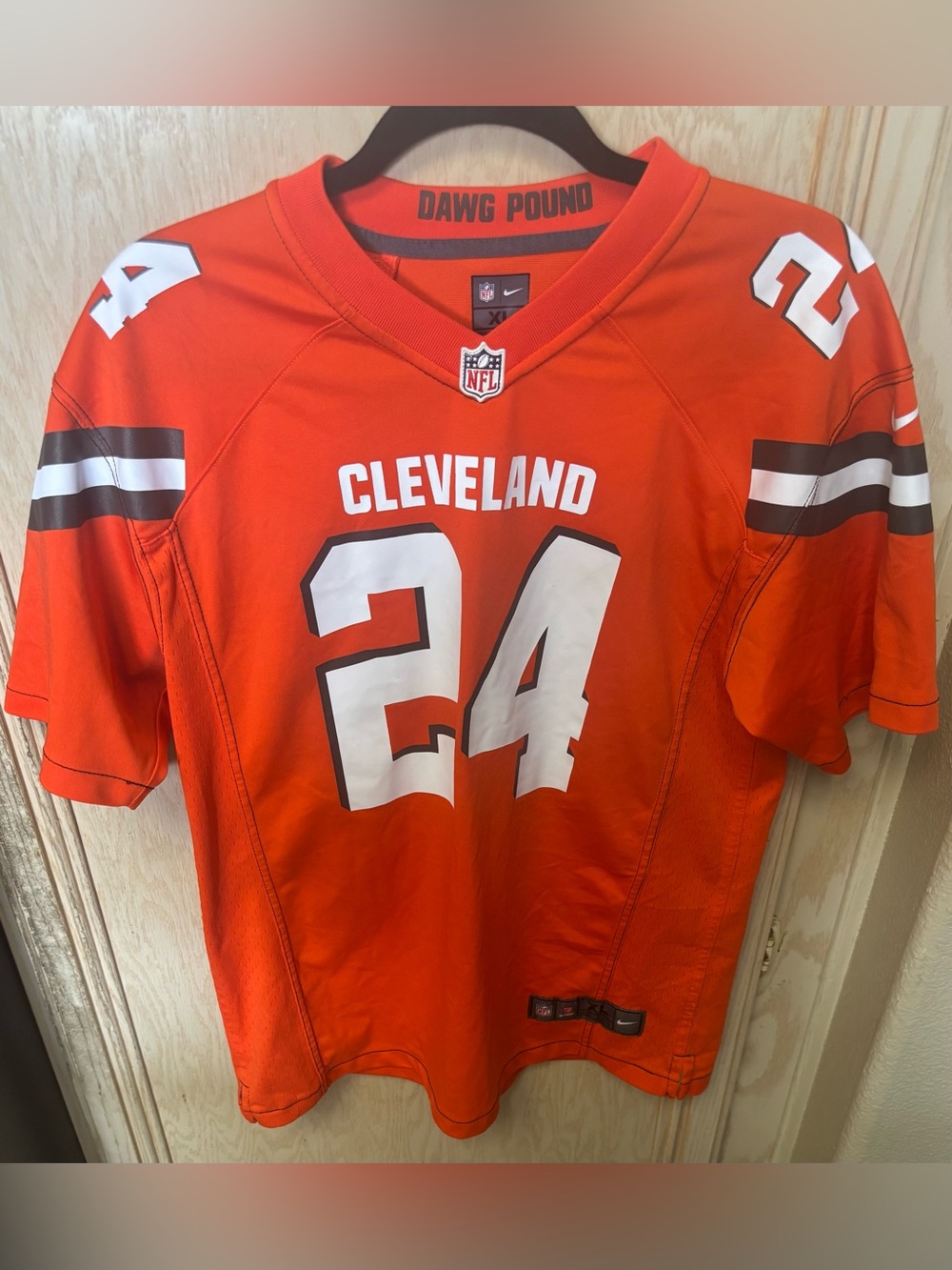 NFL Cleveland‎ Jersey Youth XL (18-20) Nike Orange Nick Chubb #24 NFL On Field